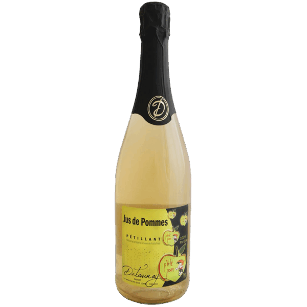 Bouteille de jus de pommes pétillant Delauney.