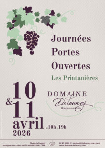 Affiche Journées Portes Ouvertes Domaine Delaunay Avril 2026